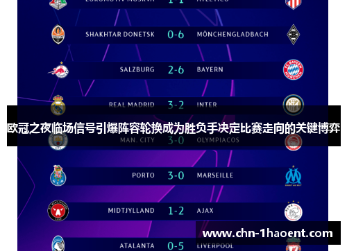 欧冠之夜临场信号引爆阵容轮换成为胜负手决定比赛走向的关键博弈 欧冠之夜临场信号引爆阵容轮换成为胜负手决定比赛走向的关键博弈
